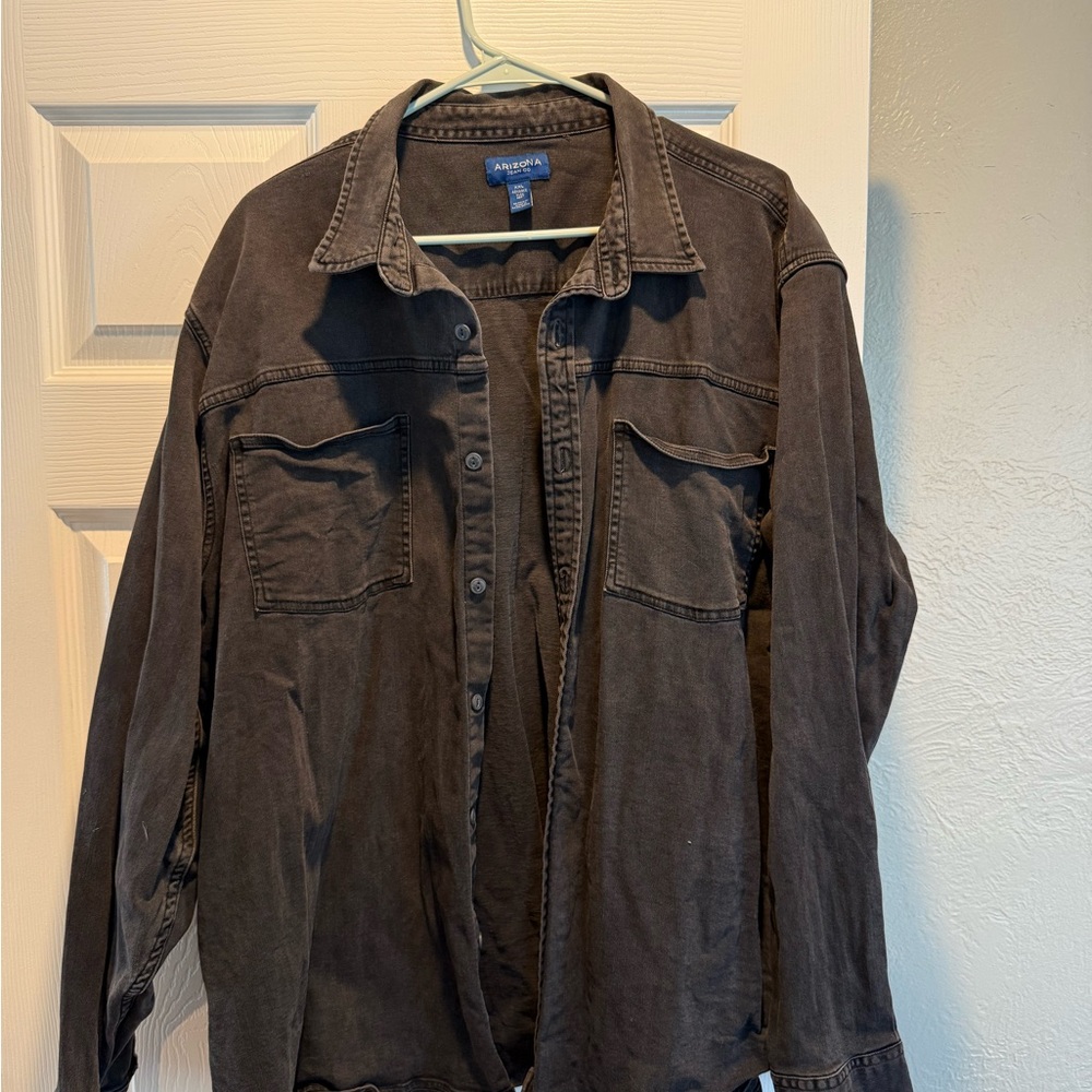 Arizona Jean Company Black Lightweight Shirt Jacket
